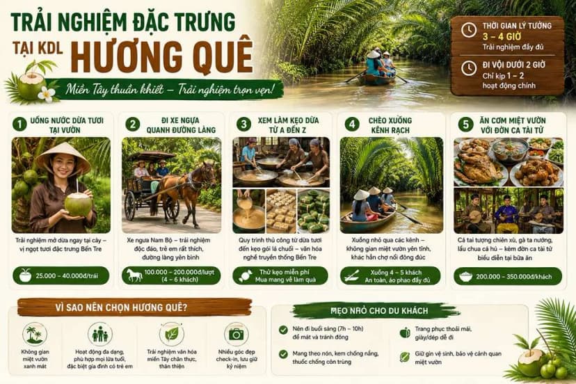 Trải nghiệm đặc trưng tại KDL Hương Quê
