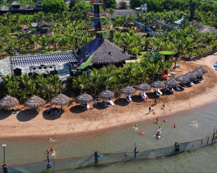 Khung cảnh nên thơ trong hành trình du lịch miền Tây tại khu du lịch Cồn Én An Giang.