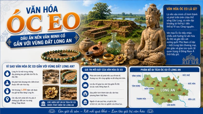 Văn hóa Óc Eo là gì, vì sao gắn với vùng đất Long An?
