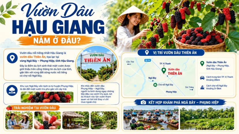 Những chùm dâu tại Vườn Dâu Thiên Ân ở Ngã Bảy