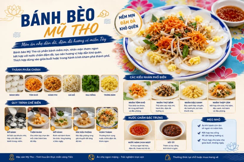 Bánh bèo Mỹ Tho: Hương vị miền Tây