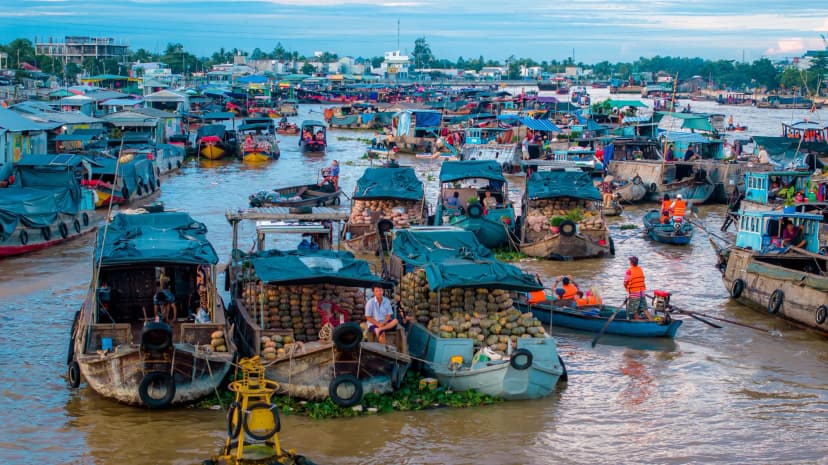 tour Cần Thơ chợ nổi Cái Răng trong lịch trình miền Tây 2 ngày 1 đêm