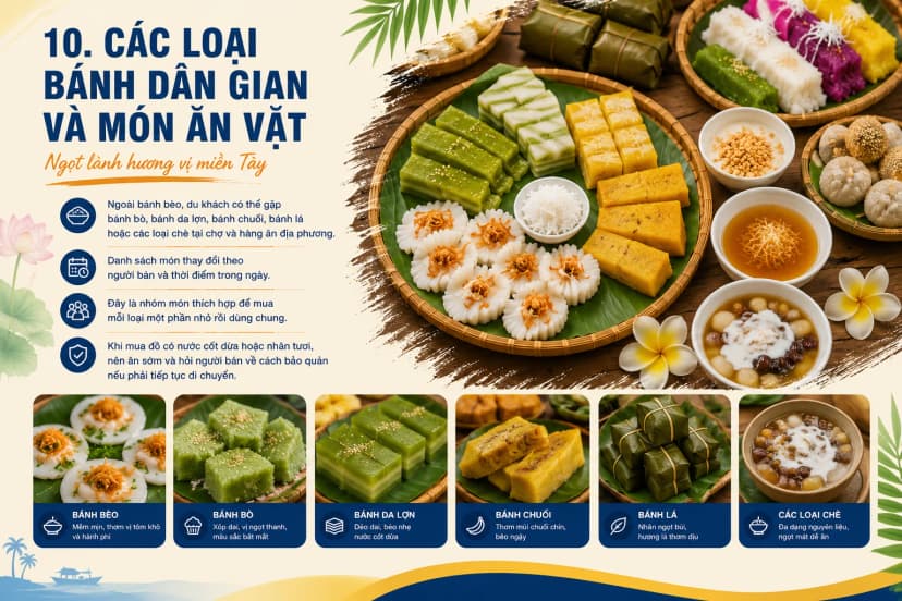 Các loại bánh dân gian và món ăn vặt tại Mỹ Tho