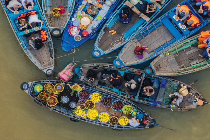Chợ nổi Cái Răng Cần Thơ trong hành trình tour miền Tây 3 ngày 2 đêm