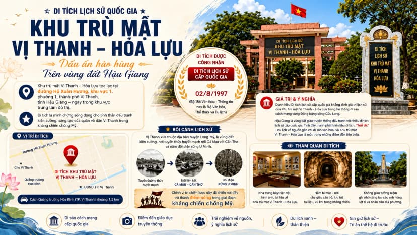 Khu trù mật Vị Thanh Hỏa Lựu được xếp hạng di tích quốc gia năm 1997