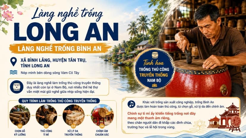 Làng trống Bình An Long An tại vùng Tân Trụ