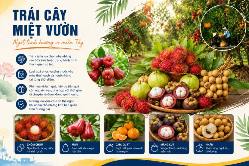 Trái cây miệt vườn theo mùa tại Mỹ Tho Tiền Giang