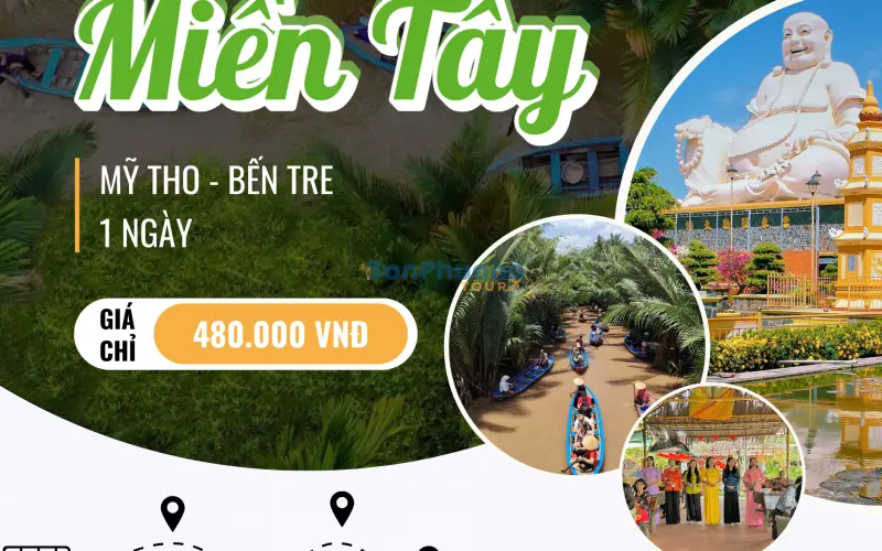Tour miền tây 1 ngày | mỹ tho - bến tre | giá chỉ 480.000 vnđ/khách