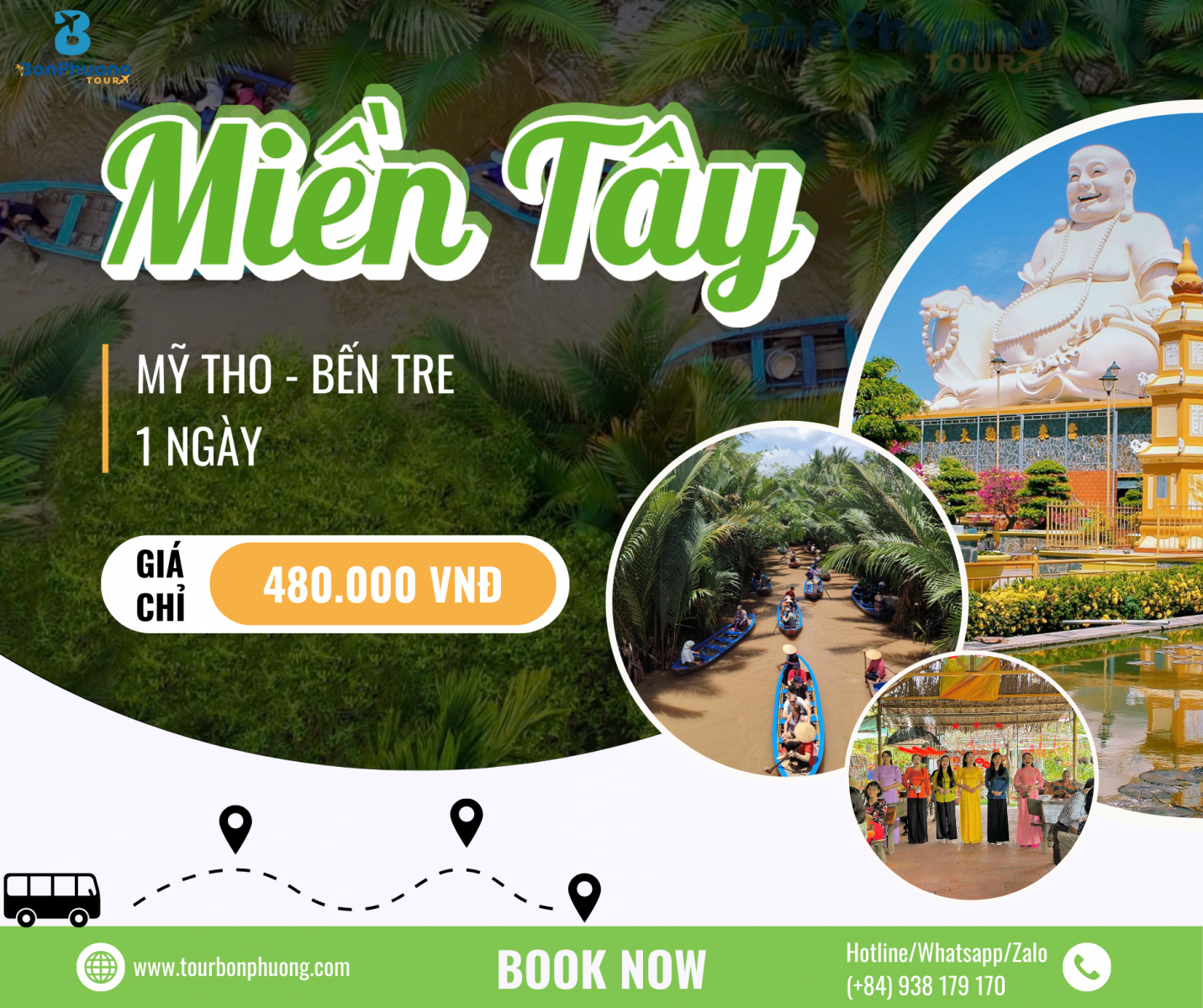 Tour 1 ngày Mỹ Tho - Bến Tre